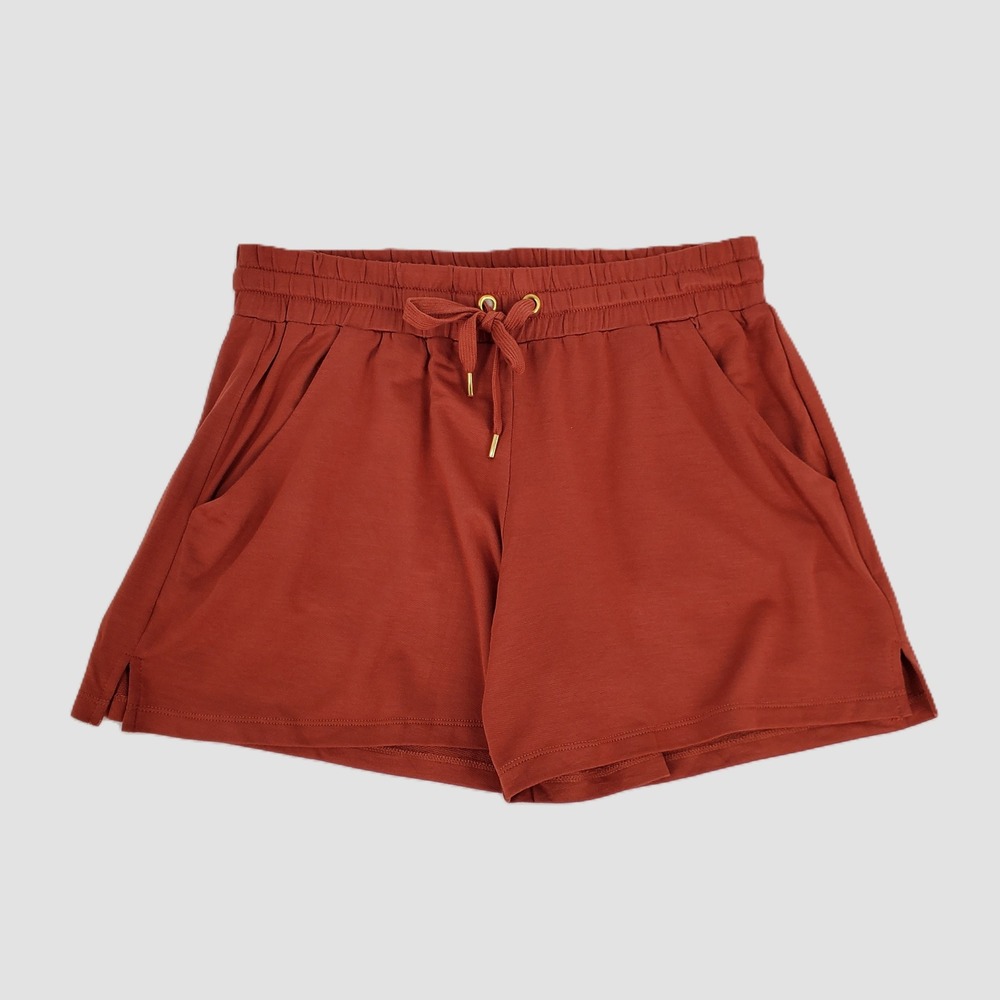 Citrus Womens XS Clay High Rise Drawstring Lounge Shorts Pockets Elastic Waste